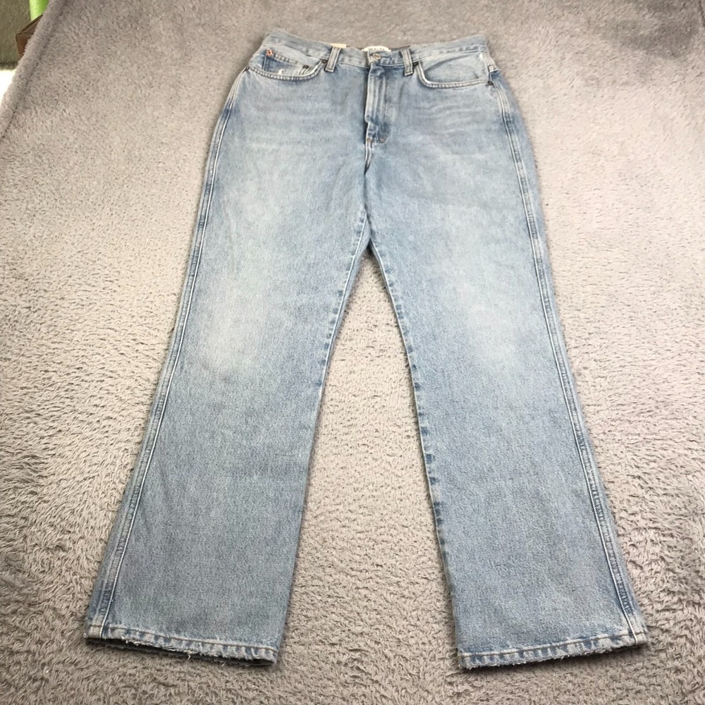 AGOLDE Pinch Waist High Rise Kick Jeans Womens 29‎ Light Wash Organic NEW NWT